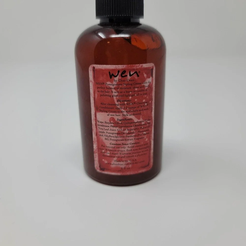 WEN Chaz Dean Pomegranate Styling Creme 6 Fl Oz Nourishing Hair‎ Care Treatment
